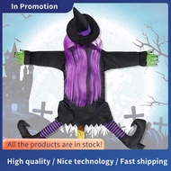 53Inch Crashing Witch Halloween Decorations, Crashing Witch Into Tree, Crashed Witch Props for Porch