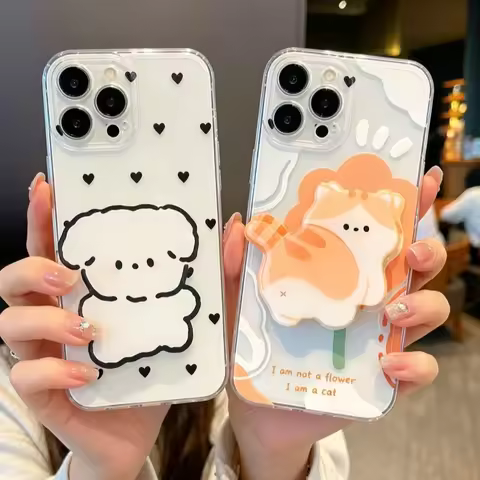 Cat Floral Bracket Soft Silicone Case Phone Case For Huawei Honor X8D X6C X9D X7D X9A X7A X8B X9B X7