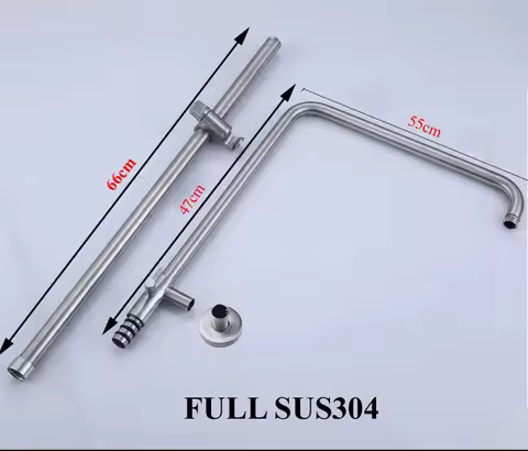 SUS304 shower rod set 35/55cm extension big size
