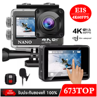 NEW Nanotech N673 TOP/ST Action กล้อง4K 60FPS EIS 170D หมวกกันน็อกกันน้ำ2.0 " สีสันสดใส Touch หน้าจ
