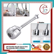 360 Degree Flexible Nozzle Spout Sink Tap Extender With 2 Modes/ Spout Faucet Tap Home Kitchen Sink/