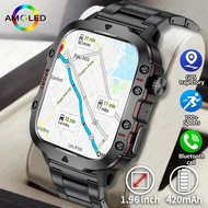 2024 Rugged Military Smart Watch Men Outdoor Watches lP68 Waterproof 2.01" Al Voice Bluetooth Call S