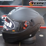 หมวกกันน็อค หมวกกันน็อก real helmet รุ่น Falcon มีแว่นกันแดด สปอยเลอร์หลัง ดำด้าน ดำเงา