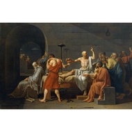 Berkin Arts Jacques Louis David Giclee Canvas Print Paintings Poster ReproductionThe Death of Socrat