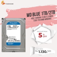WD Blue 1TB/2TB HDD/ Hardisk/ 6 Gb/s 3.5Inch 7200 1TB 64MB Windows