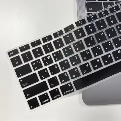 Korean language keyboard skin for MacBook air/pro Retina A1466/A1502/A1369/A1286/A1398 US key silico