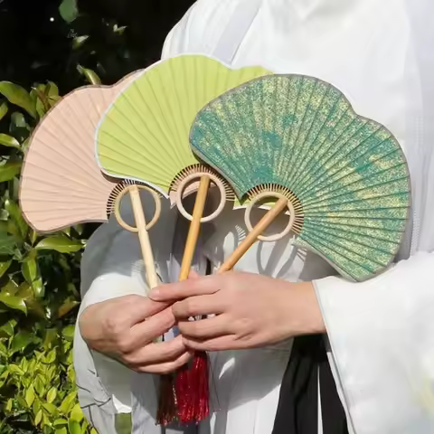 Exquisite Paper Rice Paper Fan Chinese Style Props for Photographs Hand Fan Home Decoration Dance Fa