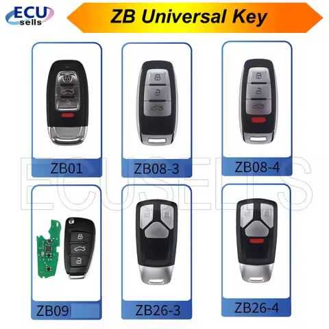 1/2/5 Pieces KD ZB Universal Car Smart Keys ZB01 ZB08-3 ZB08-4 ZB26-3 ZB09 Remote for A6 A6L A8 A8L 