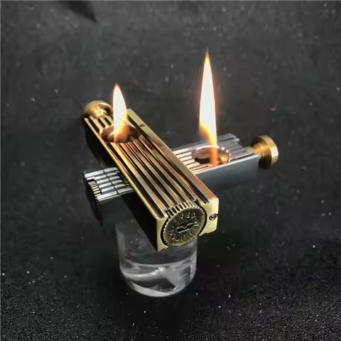 New Trench Lighter Double-sided Fire Vintage Retro Nostalgic Creative Cigarette Lighter Torch Collec