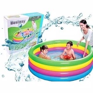 Bestway 51117 Rainbow Play Pool for Kids Ring 157Cm