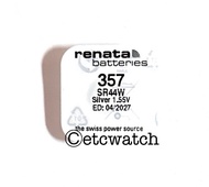 ถ่านกระดุม Renata 357 / SR44 / SR1154SW / SR1154W 1ก้อน