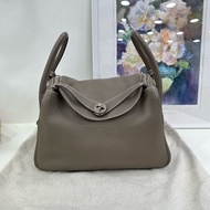 Hermes愛馬仕 Lindy30 大象灰銀扣 TC皮 框O刻