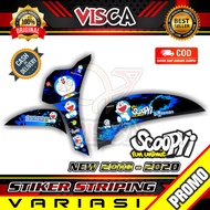 Stiker Striping Scoopy New 2018 - 2020 Variasi Doraemon