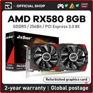 [xzqjw] JIESHUO AMD RX 580 8GB 2048SP Gaming graphics card GDDR5 256bit GPU rx580 8g Adapted to desk