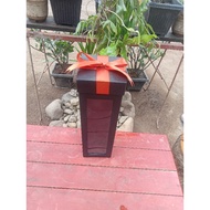 4.5x4.5x11.5 Wine black box FUNDADOR SUPER SPECIAL 1L with ribbon