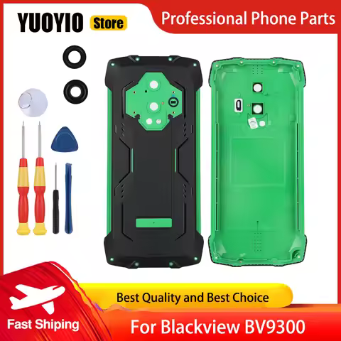 Battery Case Protective Battery Case Back Cover+Glass Lens For Blackview BV9300 Smart Phone 3M Adhes