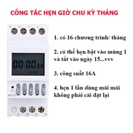 Bộ công tắc hẹn giờ chu kỳ tháng NKG5 16 chương trình / tháng - chuyển đổi luân phiên 2 nguồn điện t