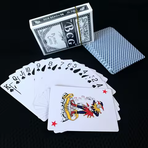 Casino Poker Magic Playing Card 52 + 2 Joker Deck Plastic Coated Playing Cards Waterproof Game Poker