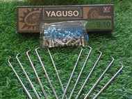 ซี่ลวดขอบ 17 ซี่ลวดชุบโครเมี่ยม กูสู้ GUSO ( YAGUSO ) ปลายซี่ลวด 2 ชั้น ล้อหลังเบอร์ 9/10 x 157 ซี่ล