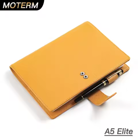 Moterm A5 Size Elite Planner Cover for Hobonichi Cousin A5 Pebbled Grain Leather Notebook without La