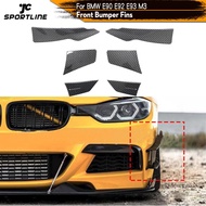 JC Car Front Bumper Splitters Fins For BMW 3 Series E92 E90 E92 E93 M3 2005 - 2012 Front Body Bumper Wind Knife Splitter