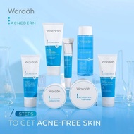 Wardah Acnederm Complete Set (Wardah Acnederm Wash/ Toner / Serum /Day Moisturizer/Night Moisturizer