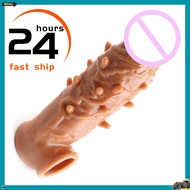 ⚡Penghantaran 24 jam⚡Condom Silikon Lengan Zakar Pemanjal Batang Kondom Boleh Digunakan Semula Kelew
