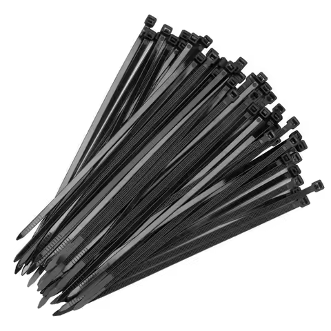 100 PCS Self-locking Plastic Nylon Tie Black Fastening Strap Cable-Tie-Set Cable Zip Tie Fastening R