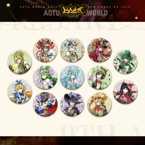 2025 AOTU World Fairy Tale Series 75mm Scale Character Badge King Grey Pelley Baji Brooch 9 Annivers