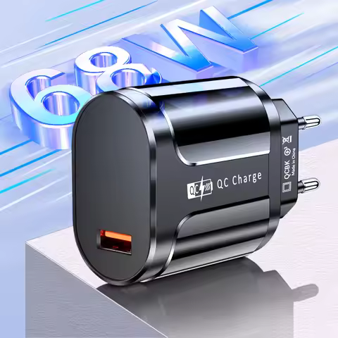 68W USB Charger Faster Charging Quick Charge 3.0 For Iphone13 14 Pro Xiaomi 13 Samsung Galaxy Mobile