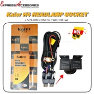 Universal Car H4 Headlamp Headlight Socket Relay Headlight booster kit