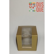 CUPCAKE BOX CONTAINING CUPCAKES GOLD COLOR 1 HOLE CUPCAKES (10 Pcs)