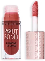 Makeup Revolution Pout Bomb Plumping Gloss, Lip Plumper Gloss To Increase Lip Volume, Contains Vitam
