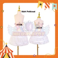 hiCosplaydy Kids Petticoat Skirt Underskirt White Bridal Dress Petticoat Hoop Skirt Accessories