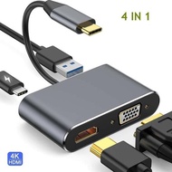 4in1usb C Type-C To HDMI Travel Adapter 4K VGA USB 3.0