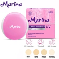 MARINA Compact Powder Uv Brighten Up 12g - With Uv a & Uv B Protection Vitamin E - Powder