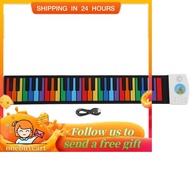 Onebuycart Piano Silicone 49 Keys Roll Up Keyboards Hand Education