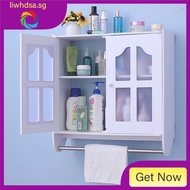 【in stock】Simple bathroom mirror cabinet hanging cabinet wall hanging storage cabinet toilet storage rack toilet dressing mirror storage cabinet waterproof