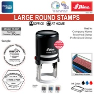 SHINY Customized LARGE Round Rubber Stamps - Self Inking Printer R-542 & R-552 [Office Schools Hospi