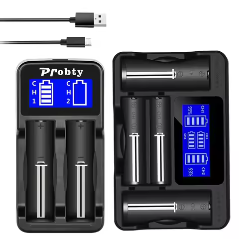 18650 Charger LCD Display USB Smart Intelligent Charger 18490 18350 17670 17500 16340(RCR123) 14500,