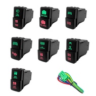 Suitable for Toyota Corolla Dual Control Dual Push Button Switch 12V Led Green Red Light Alternate L