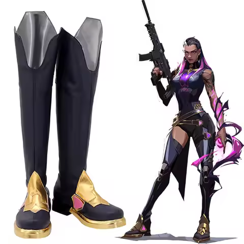 Reyna Cosplay Shoes Game Valorant Role Play Performance Long Boots For Women Girls