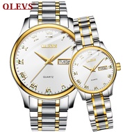 OLEVS Watch Couple Set Original Waterproof  The Latest Watch for Couple 2021  Watch Couple Set Murah