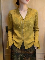 Mustard Yellow Sequined Top