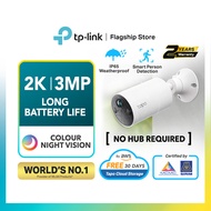 TP-Link 2K/3MP Wire Free Solar Powered CCTV Camera Color Night Vision IP65 No Hub Required Tapo C410