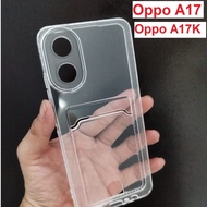 EllaStuff Bisa COD Oppo A17 - A17K  Softcase TRANSPARENT CARD HOLDER Case Casing Hp Oppo A17 - A17K