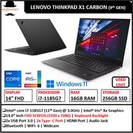 LENOVO ThinkPad X1 CARBON GEN 9 (1 YEAR WARRANTY T&C)Core i7-11th SLIM TouchScreen Laptop WIN 11 Pro