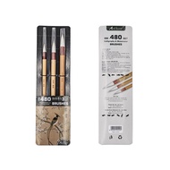 Xiuming Artsecret Artsecret Three-Piece Brush Set Premium Sheep Hair Bamboo Pole BW-480 Large Medium