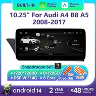 Android 14 Car Multimedia Player For Audi A4 B8 A5 2008-2017 Wireless Carplay Car Intelligent System