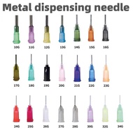 100pcs 14-34g 1/2 inch Glue dispensing needle Stainless steel  Metal dispensing needle Nozzle needle